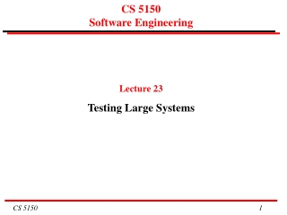 CS 5150  Software Engineering