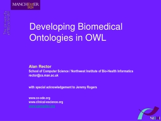 Developing Biomedical Ontologies in OWL