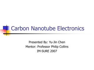 Carbon Nanotube Electronics