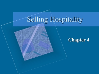 Selling Hospitality