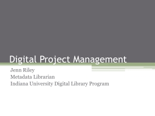 Digital Project Management