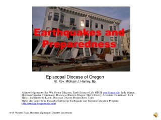 Earthquakes and Preparedness