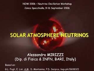 Alessandro MIRIZZI (Dip. di Fisica &amp; INFN, BARI, Italy)