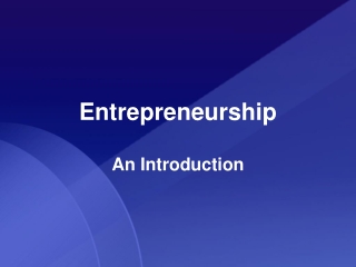 Entrepreneurship