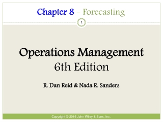 Chapter 8  - Forecasting