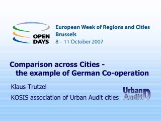 Comparison across cities – the example of German co-operation