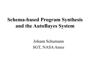 Schema-based Program Synthesis and the AutoBayes System