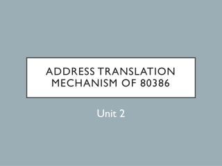 Address Translation Mechanism of 80386