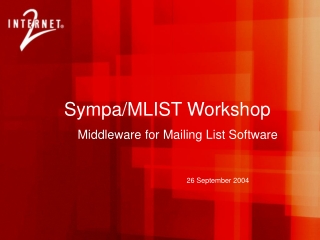 Sympa/MLIST Workshop