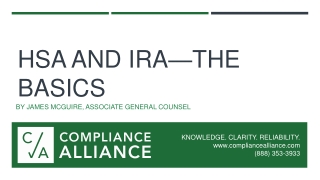 Hsa  and IRA—the basics