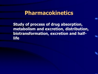 Pharmacokinetics