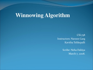 CSL758 Instructors: Naveen Garg Kavitha Telikepalli  Scribe: Neha Dahiya March 7, 2008.