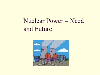 Nuclear Power – Need and Future
