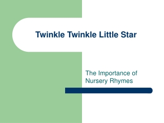 Twinkle Twinkle Little Star