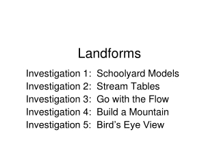 Landforms