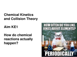 Chemical Kinetics and Collision Theory Aim KE1  How do chemical reactions actually happen?