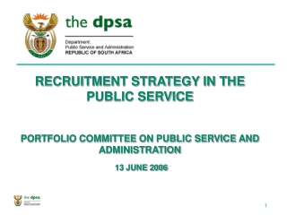 RECRUITMENT STRATEGY IN THE PUBLIC SERVICE