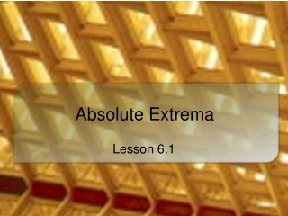 Absolute Extrema