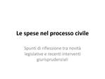 Le spese nel processo civile