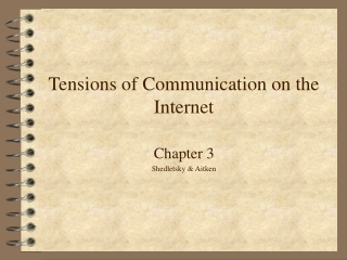 Tensions of Communication on the Internet