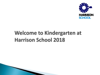 Welcome to Kindergarten at Harrison School 2018