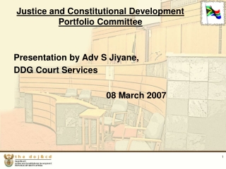 Justice and Constitutional Development Portfolio Committee