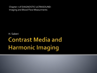 Contrast Media and Harmonic Imaging