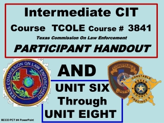 BCCO PCT #4 PowerPoint