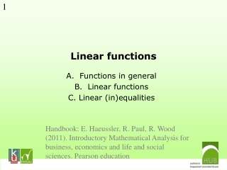 Linear functions