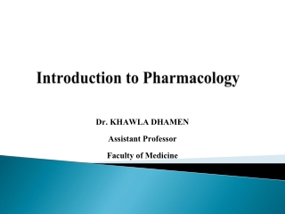 Introduction to Pharmacology