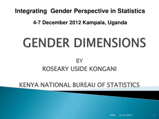 GENDER  DIMENSIONS