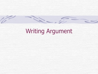 Writing Argument