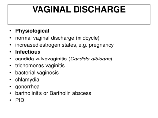 VAGINAL DISCHARGE