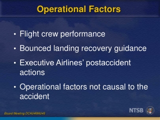 Operational Factors