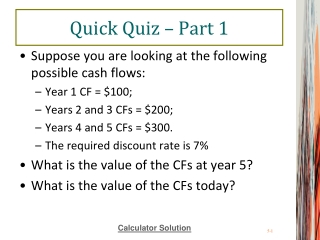 Quick Quiz – Part 1