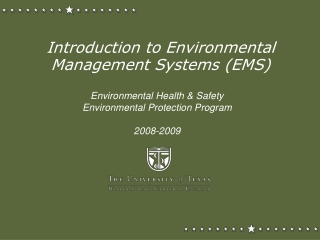 Introduction to Environmental Management Systems (EMS)