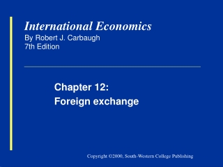 International Economics By Robert J. Carbaugh 7th Edition