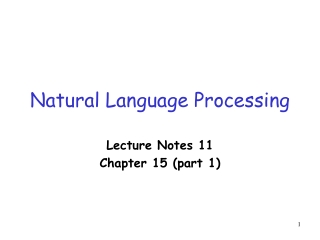 Natural Language Processing