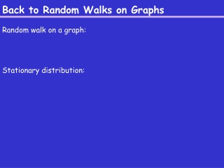 Back to Random Walks on Graphs