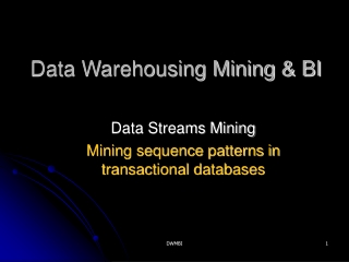 Data Warehousing Mining &amp; BI