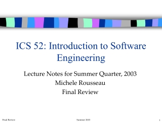 ICS 52: Introduction to Software Engineering