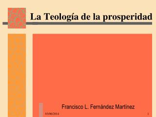 La Teología de la prosperidad