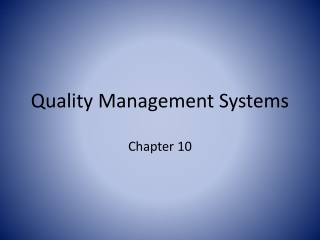 Quality Management Systems