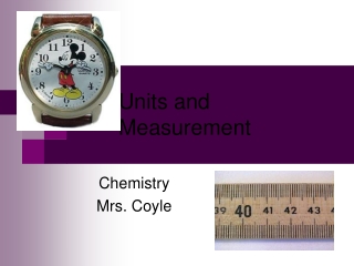 Units and Measurement