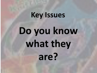 Key Issues