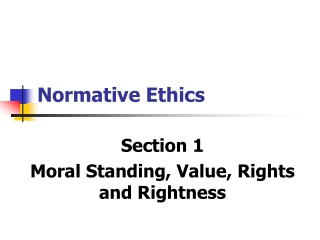 Normative Ethics