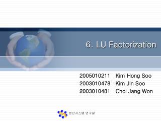 6. LU Factorization