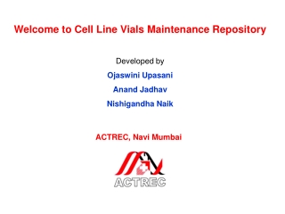 Welcome to Cell Line Vials Maintenance Repository
