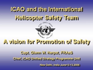 ICAO and the International Helicopter Safety Team