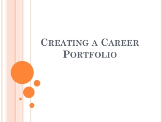 Creating a Career Portfolio